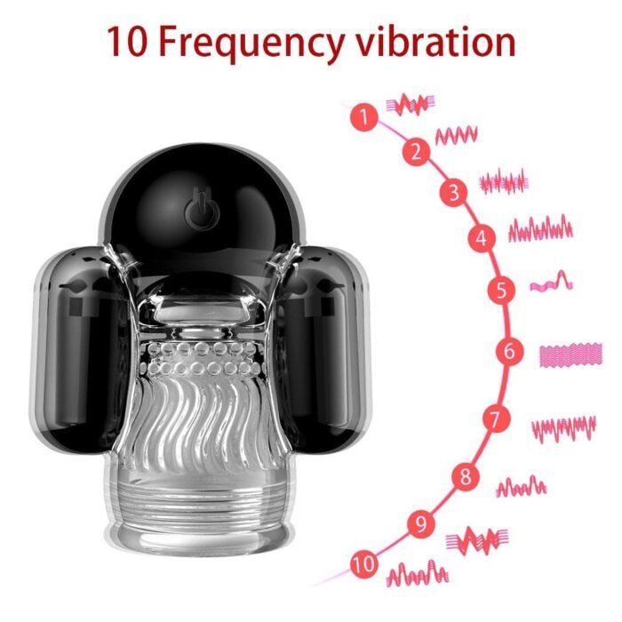 Masturbator in Roboterform mit 10 Vibrationen und ferngesteuertem Eichel Masturbator Sex Spielzeug Männer