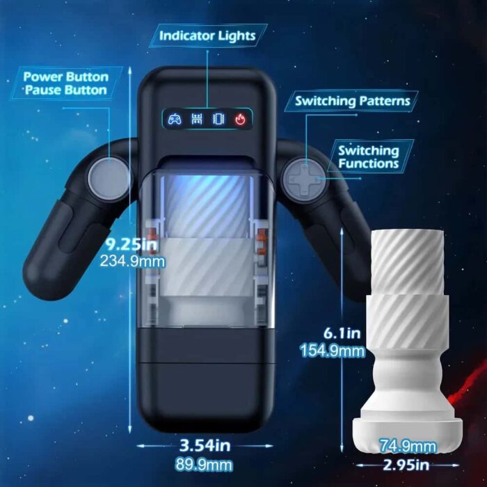 Masturbieren für Männer mit 10 Stoß & Vibration 3D-realistisch strukturierter beheizter Solo Paare Masturbatoren