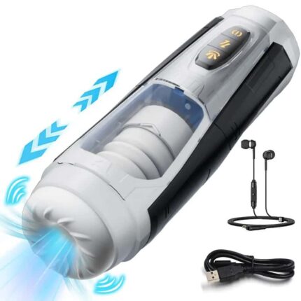 Mech Warrior 7 Thrust & Rotate Masturbator 3D-Hülle mit echter Textur und Stimme Sextoys Männer