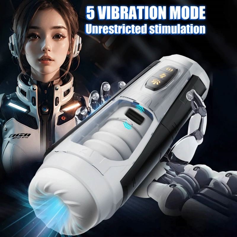 Mech Warrior 7 Thrust & Rotate Masturbator 3D-Hülle mit echter Textur und Stimme Sextoys Männer