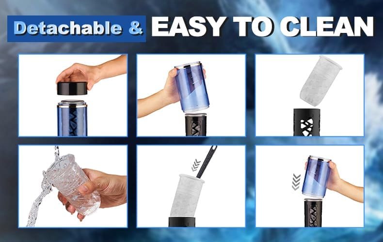 Omysky Electric Masturbator mit interaktiver Stimme, 6 Frequenzen, 3 Geschwindigkeiten, Sextoy für Männer