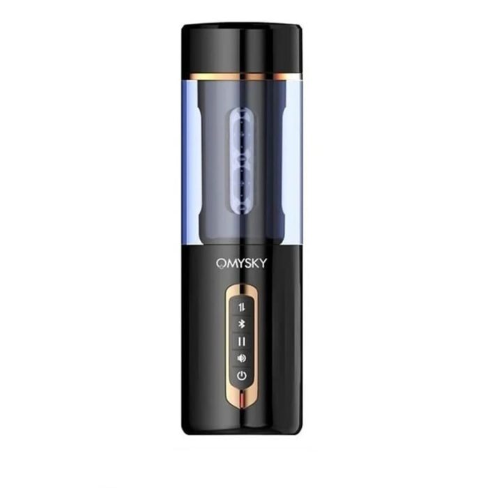 Omysky Elektrischer Masturbator mit 5 Geschwindigkeits & 6 Stoßrotationsmodi Sextoys für männer mit Saugnapf
