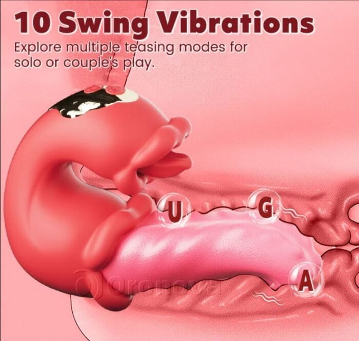 OpalSway Oronova Opal Sway Twin Pink Rose Vibrators mit 10 Vibrationsmodi 3-in-1 Doppelzungen G-spot Vagina Stimulator