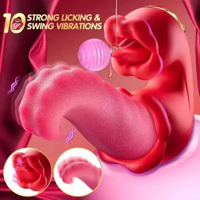 OpalSway Oronova Opal Sway Twin Pink Rose Vibrators mit 10 Vibrationsmodi 3-in-1 Doppelzungen G-spot Vagina Stimulator