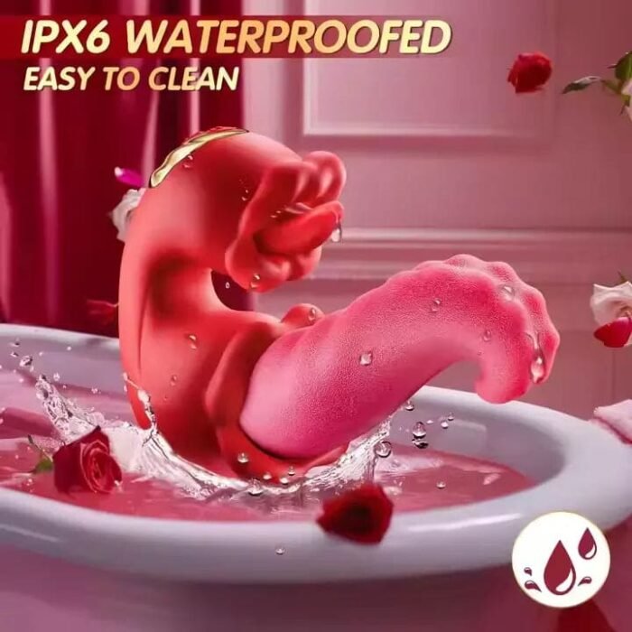 OpalSway Oronova Opal Sway Twin Pink Rose Vibrators mit 10 Vibrationsmodi 3-in-1 Doppelzungen G-spot Vagina Stimulator