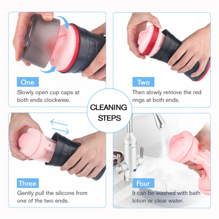 Polaris Manuelle Masturbator Cup mit Zwei Löchern Realistisch 3D Vagina Taschenmuschi Sextoy für Männer