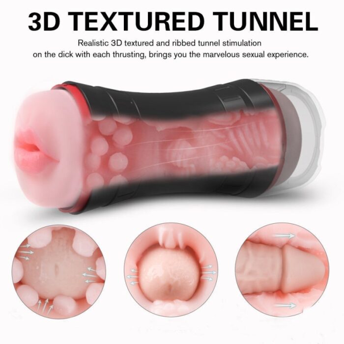 Polaris Manuelle Masturbator Cup mit Zwei Löchern Realistisch 3D Vagina Taschenmuschi Sextoy für Männer