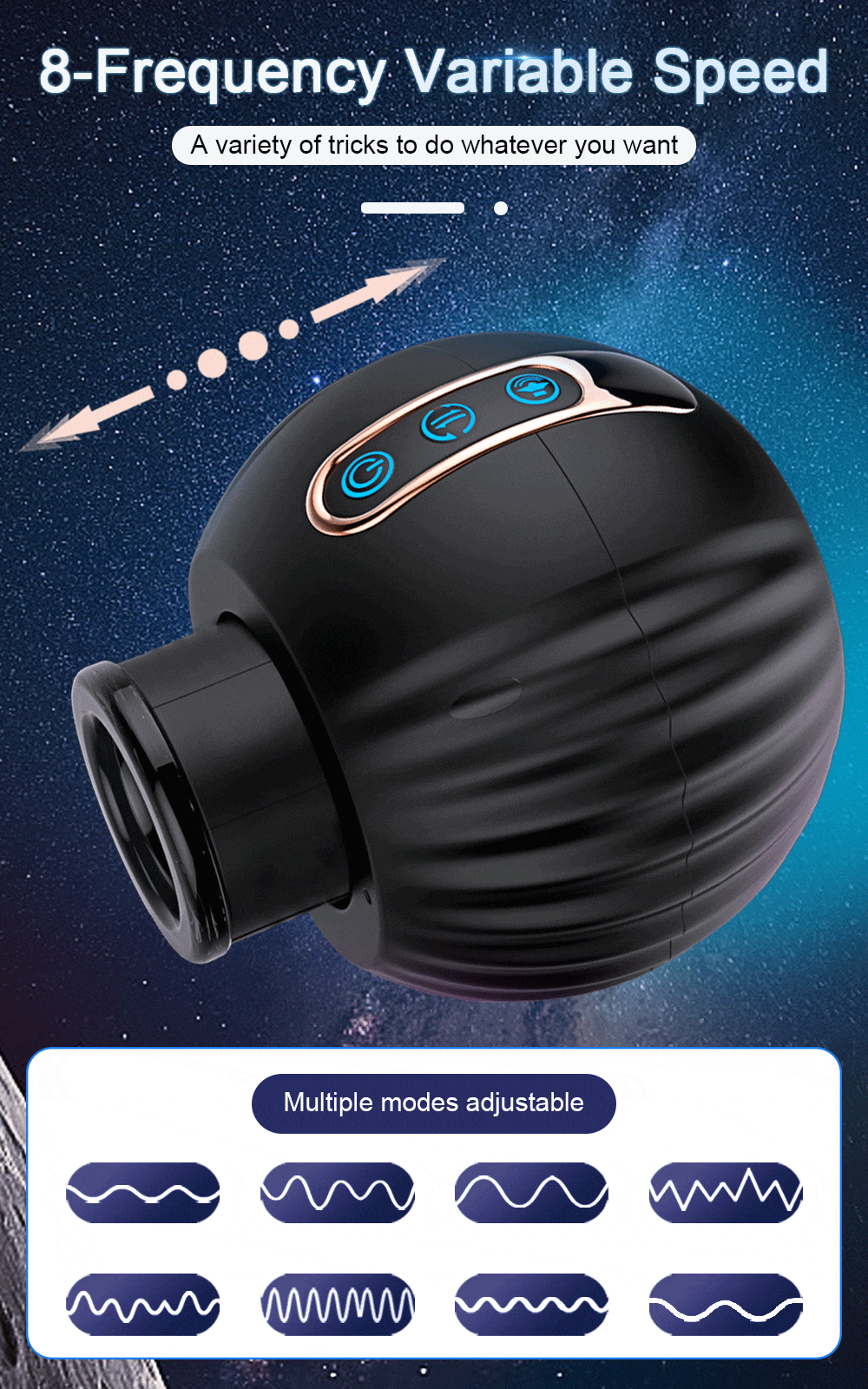 Pumpkin Bomb Automatischer Masturbator mit 8 Teleskop- und Rotationsmodi Penis Masturbator