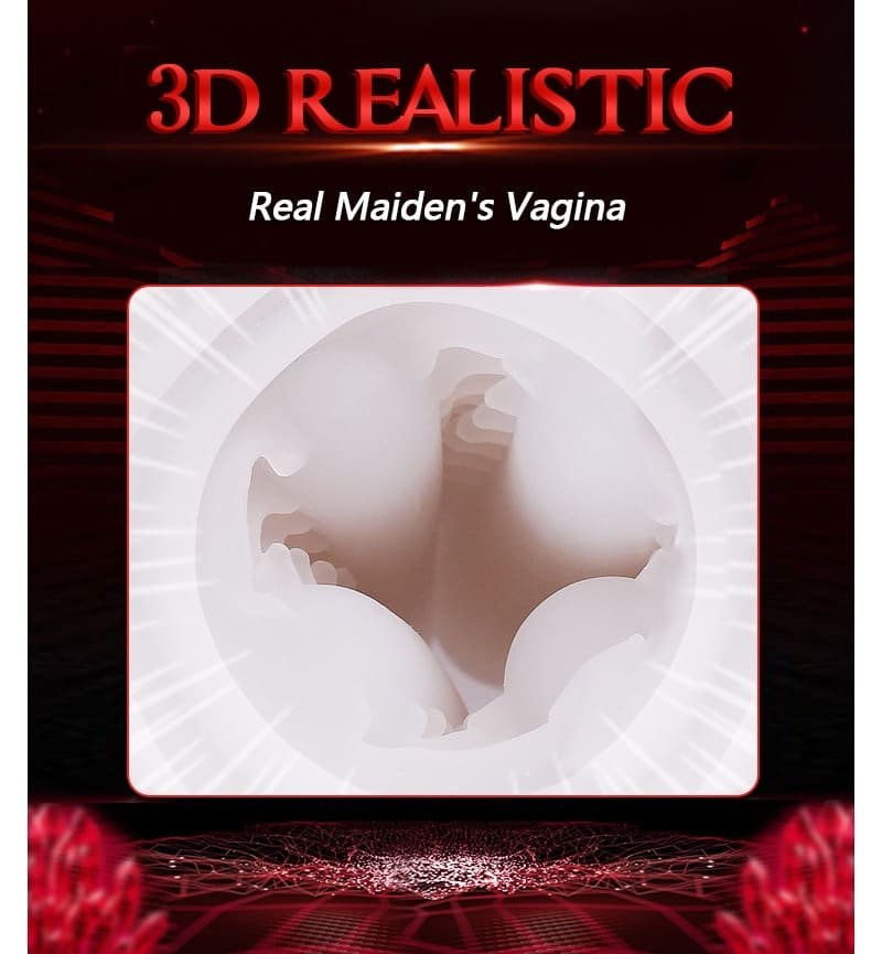 Rends Elektrischer Masturbator Cup mit 6 Teleskopmodi, weiche TPE-strukturierte 3D Penis Masturbatoren Sex Toys