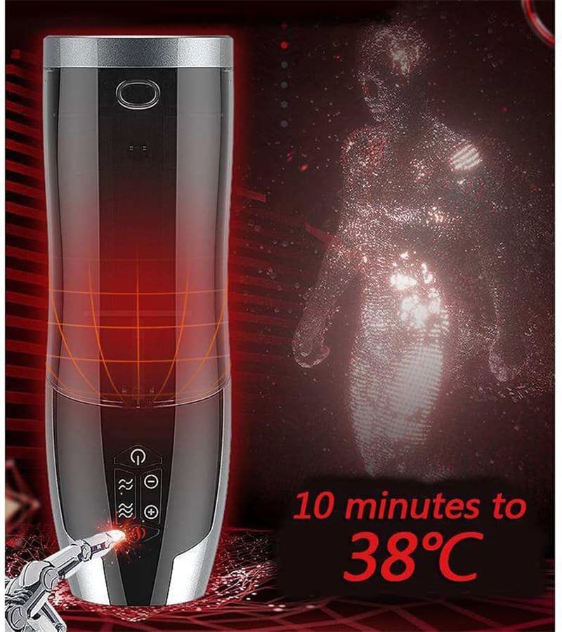 Rends Elektrischer Masturbator Cup mit 6 Teleskopmodi, weiche TPE-strukturierte 3D Penis Masturbatoren Sex Toys