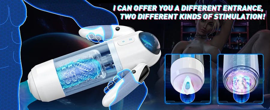 Roboter Masturbator für Männer mit automatischer Steuerung 7 Stoßmodi 4 Rotationsmodi Stimme Hand-Penis Pussy Sex Toys