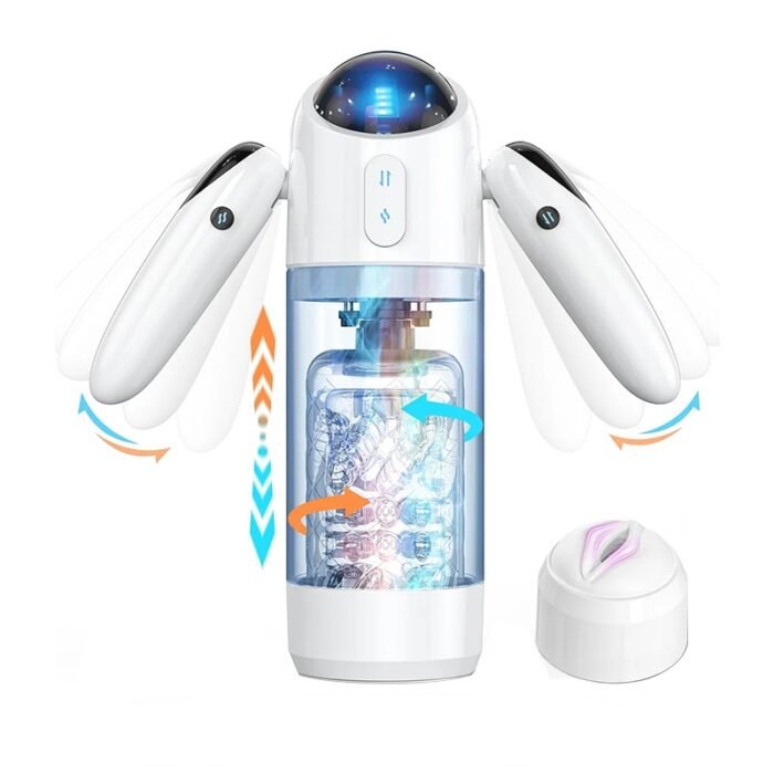 Roboter Masturbator für Männer mit automatischer Steuerung 7 Stoßmodi 4 Rotationsmodi Stimme Hand-Penis Pussy Sex Toys