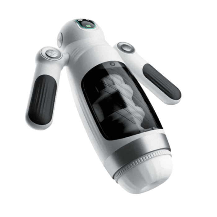 Roboterförmiger Masturbator Sextoy für Männer mit 12 Vibrationen 7 Stoß & Griffdesign Saug Masturbator