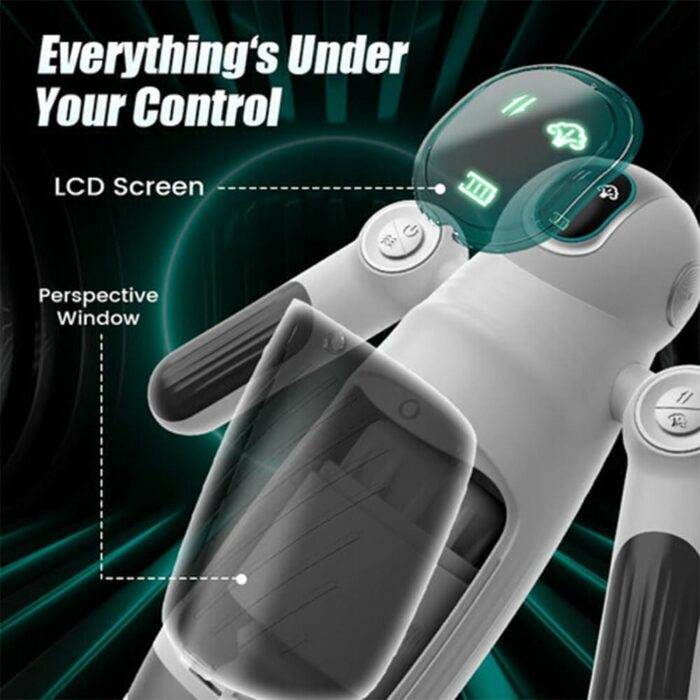 Roboterförmiger Masturbator Sextoy für Männer mit 12 Vibrationen 7 Stoß & Griffdesign Saug Masturbator