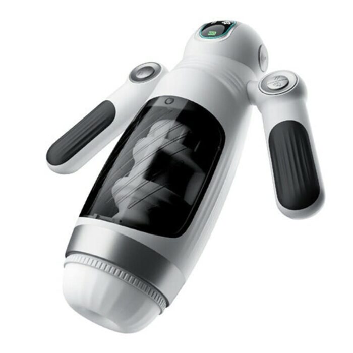 Roboterförmiger Masturbator Sextoy für Männer mit 12 Vibrationen 7 Stoß & Griffdesign Saug Masturbator