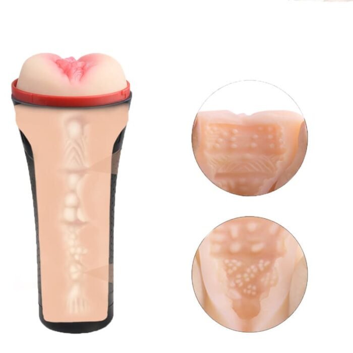 S-HANDE S167-2 Masturbator Sex Spielzeug mit 9 Vibrations 3D Realistische Vagina Taschenmuschi