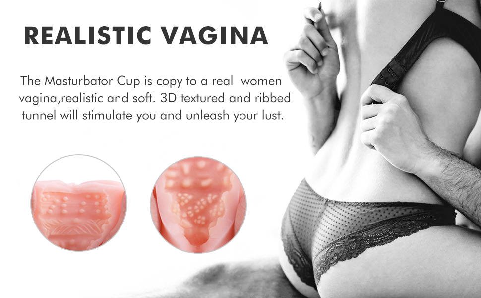 S-HANDE S167-2 Masturbator Sex Spielzeug mit 9 Vibrations 3D Realistische Vagina Taschenmuschi