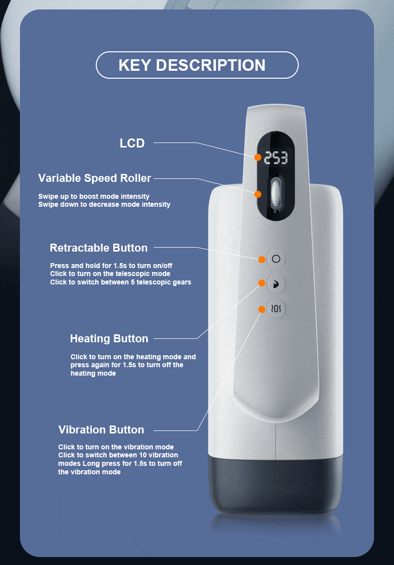 SVAKOM Elektrischer Masturbieren für Männer mit 5 Stoß 10 Vibrationsmodi & APP beheiztes Hand-Sexspielzeug für Männer