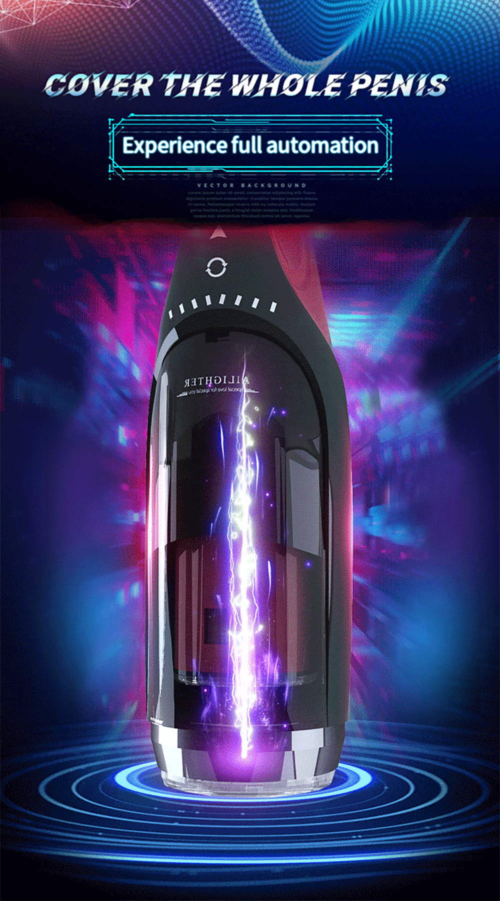 The King Automatischer Masturbator Sextoy für Männer mit 10 Vibrationen & Stoßfunktion Männer Sex Spielzeug
