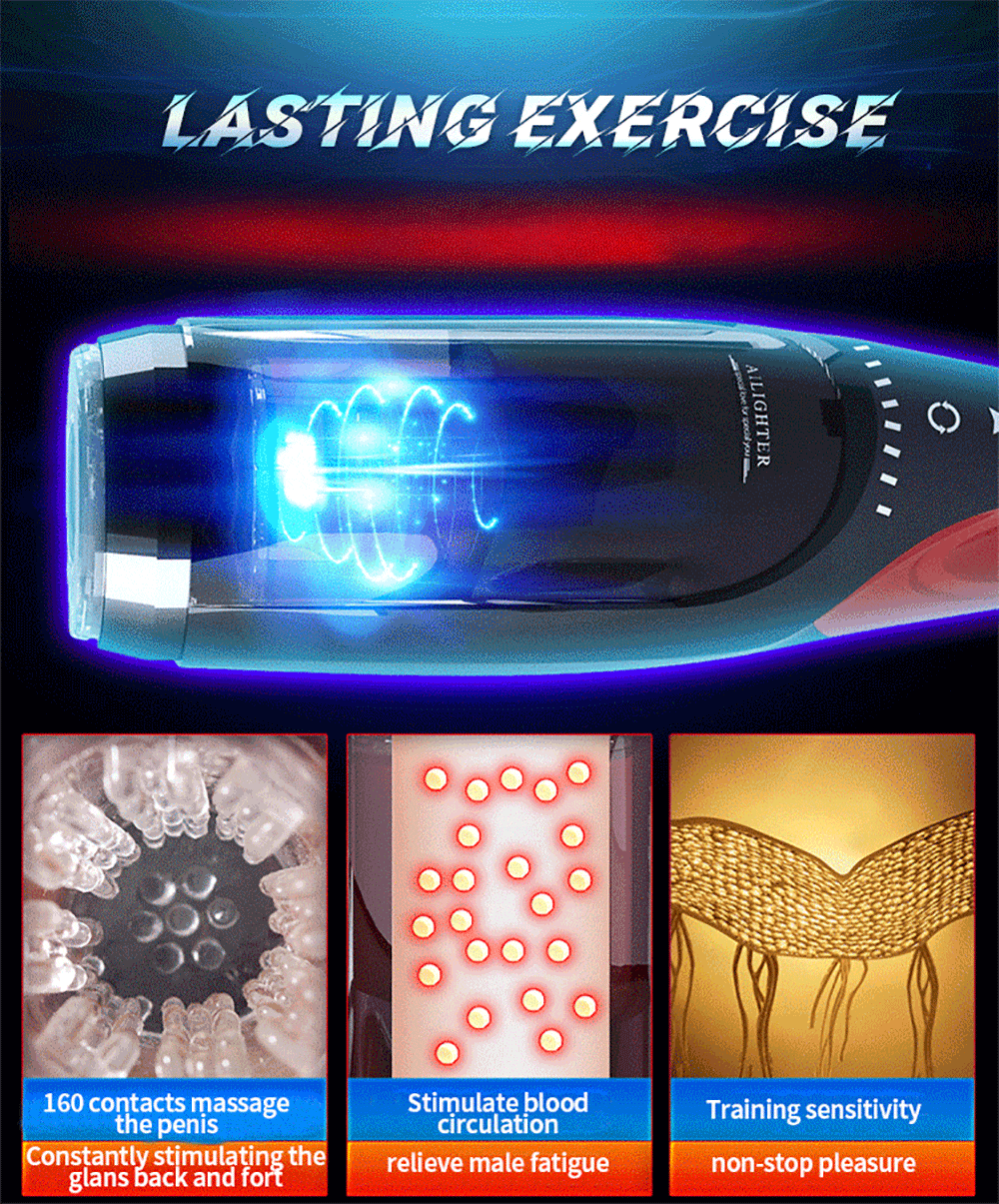 The King Automatischer Masturbator Sextoy für Männer mit 10 Vibrationen & Stoßfunktion Männer Sex Spielzeug