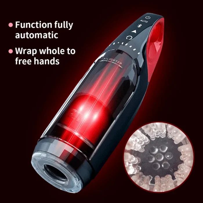 The King Automatischer Masturbator Sextoy für Männer mit 10 Vibrationen & Stoßfunktion Männer Sex Spielzeug