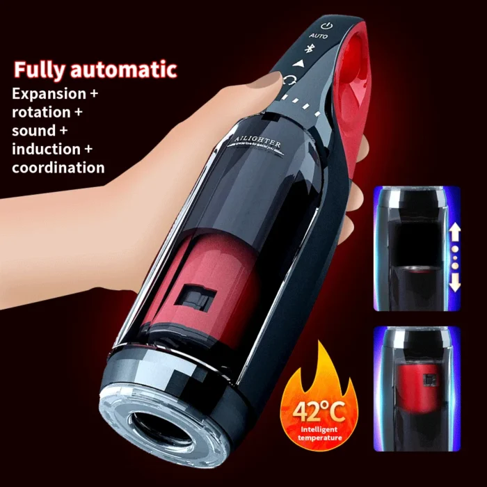 The King Automatischer Masturbator Sextoy für Männer mit 10 Vibrationen & Stoßfunktion Männer Sex Spielzeug