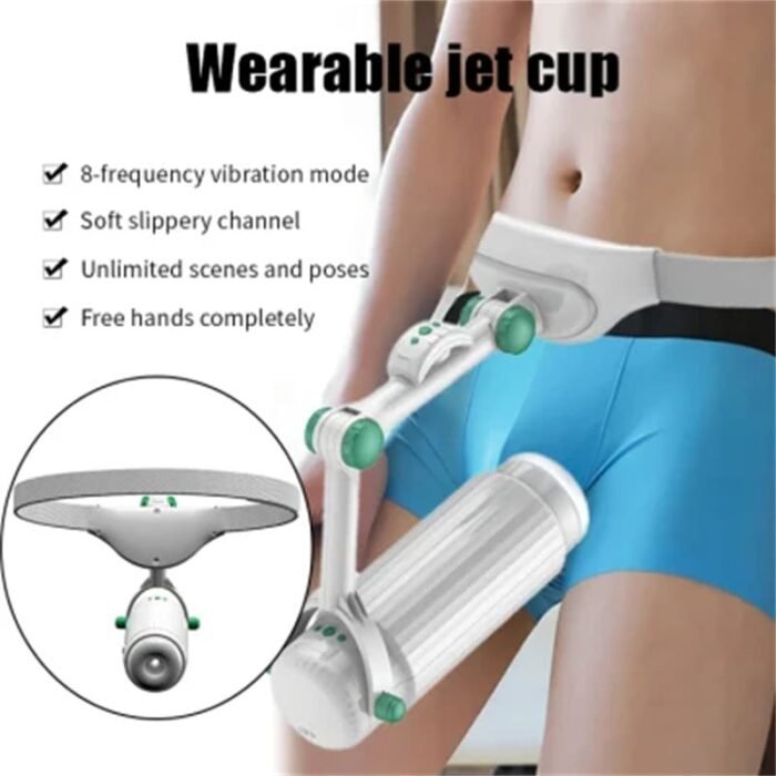 Tragbarer Automatischer Masturbator Penispumpe mit 10 Vibrations Saugmodi Freihändige Taschenmuschi für Männer