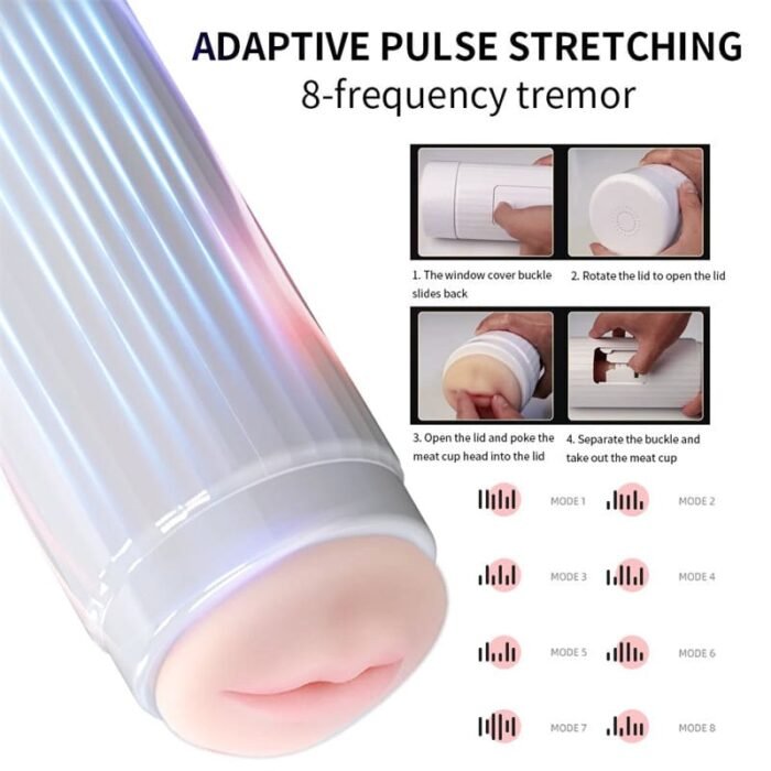 Tragbarer Automatischer Masturbator Penispumpe mit 10 Vibrations Saugmodi Freihändige Taschenmuschi für Männer