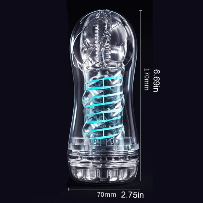 Transparenter Blowjob Masturbator für Männer Superweicher Silikonkanal Blowjob Sex Toy