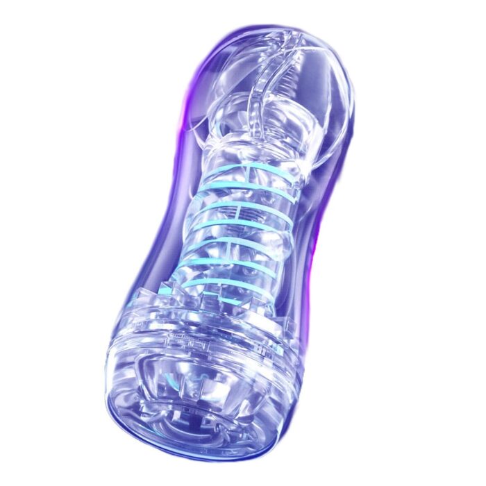 Transparenter Blowjob Masturbator für Männer Superweicher Silikonkanal Blowjob Sex Toy