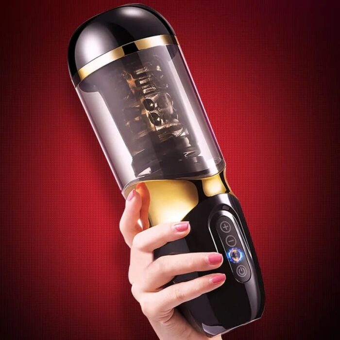 UNIMAT Beck II Elektrischer Masturbator mit 6 Vibrations & Stoßmodi 37,6°Heizung Voice Sextoy für Männer