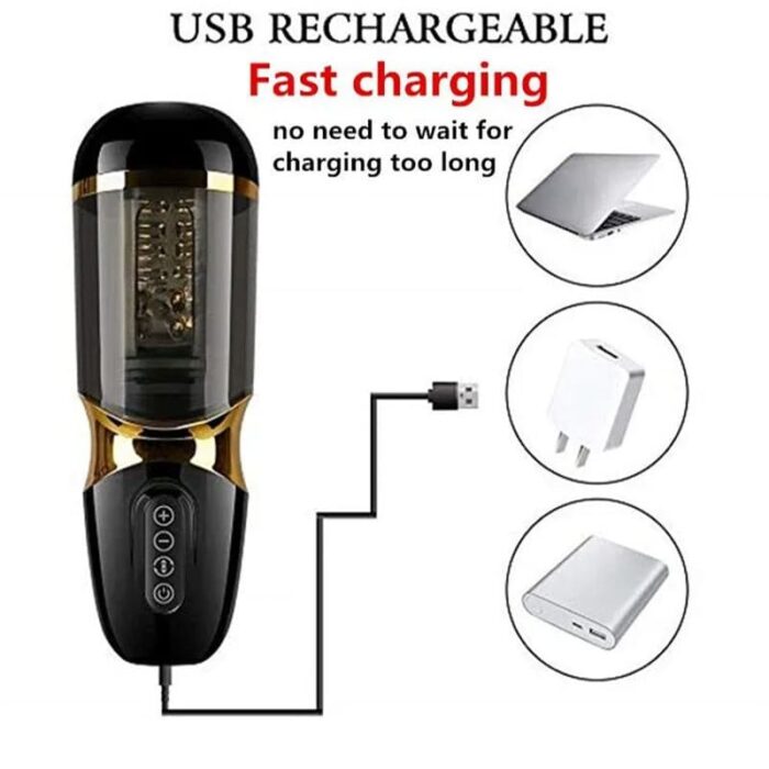 UNIMAT Beck II Elektrischer Masturbator mit 6 Vibrations & Stoßmodi 37,6°Heizung Voice Sextoy für Männer