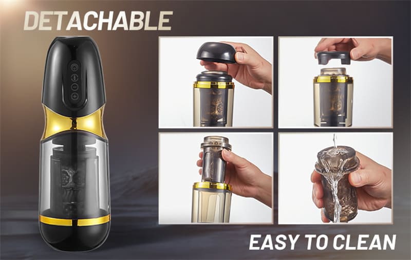 UNIMAT Beck II Elektrischer Masturbator mit 6 Vibrations & Stoßmodi 37,6°Heizung Voice Sextoy für Männer