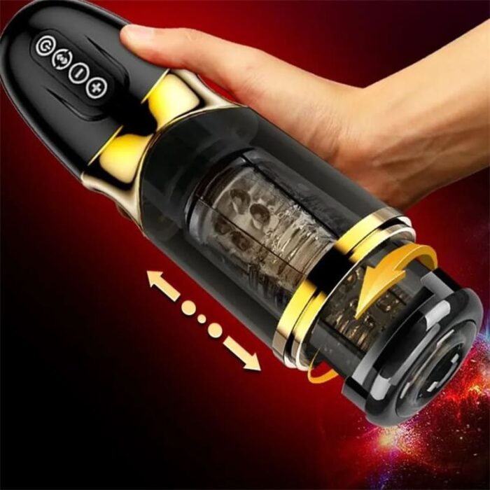 UNIMAT Beck II Elektrischer Masturbator mit 6 Vibrations & Stoßmodi 37,6°Heizung Voice Sextoy für Männer