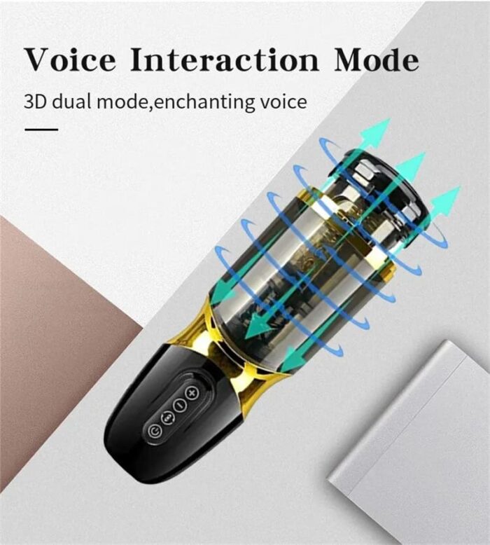 UNIMAT Beck II Elektrischer Masturbator mit 6 Vibrations & Stoßmodi 37,6°Heizung Voice Sextoy für Männer