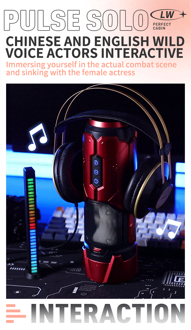 VI-002 Perfevt Cabin Elektrischer Masturbator mit Penisring - 7 Vibration Stoßmodi Masturbieren für Männer