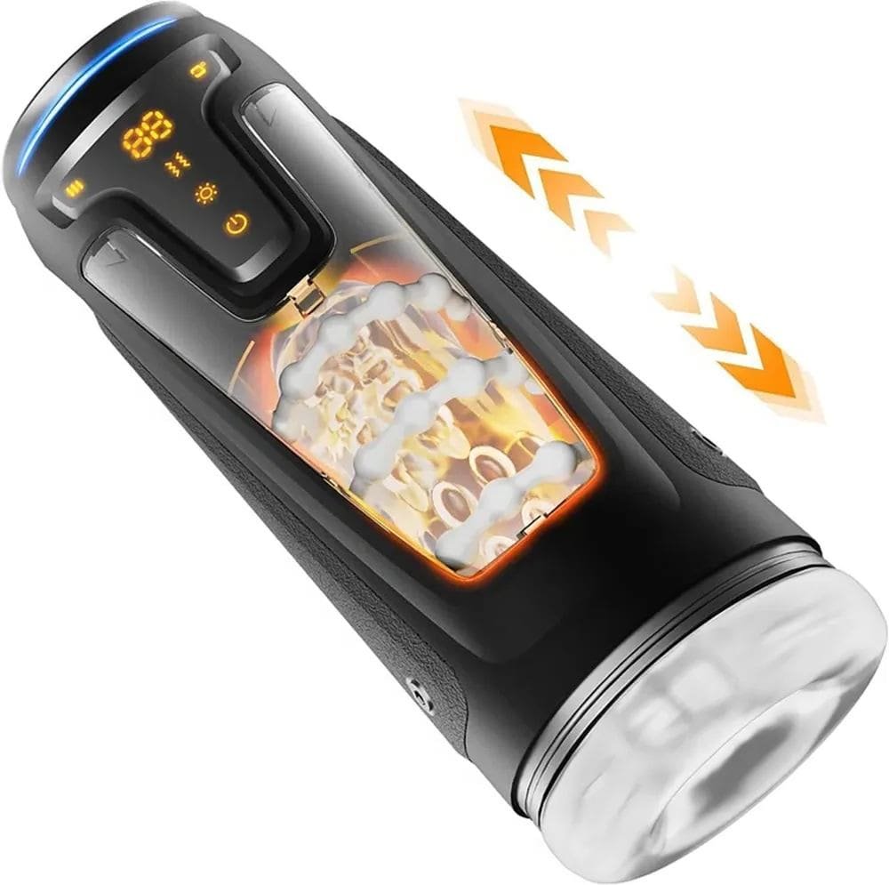 Victor 9 Vibration 8 Stoßen Automatischer Masturbator mit Heizung 3D-strukturiertes Männer Sex Spielzeuge