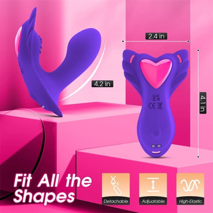 Butterfly G Punkt Vibratoren mit Klitorisstimulation für Frauen mit 9 VibrationModi und APP Fernbedienung