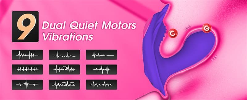 Butterfly G Punkt Vibratoren mit Klitorisstimulation für Frauen mit 9 VibrationModi und APP Fernbedienung