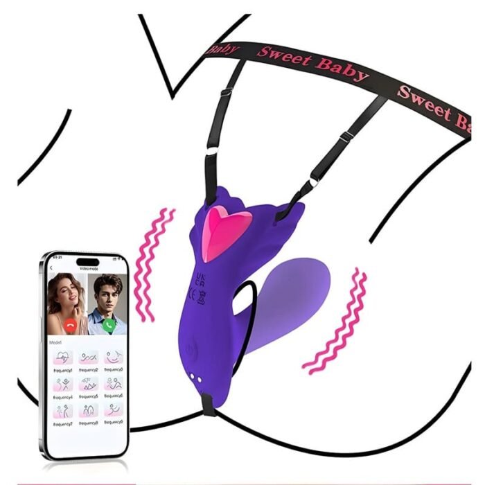 Butterfly G Punkt Vibratoren mit Klitorisstimulation für Frauen mit 9 VibrationModi und APP Fernbedienung