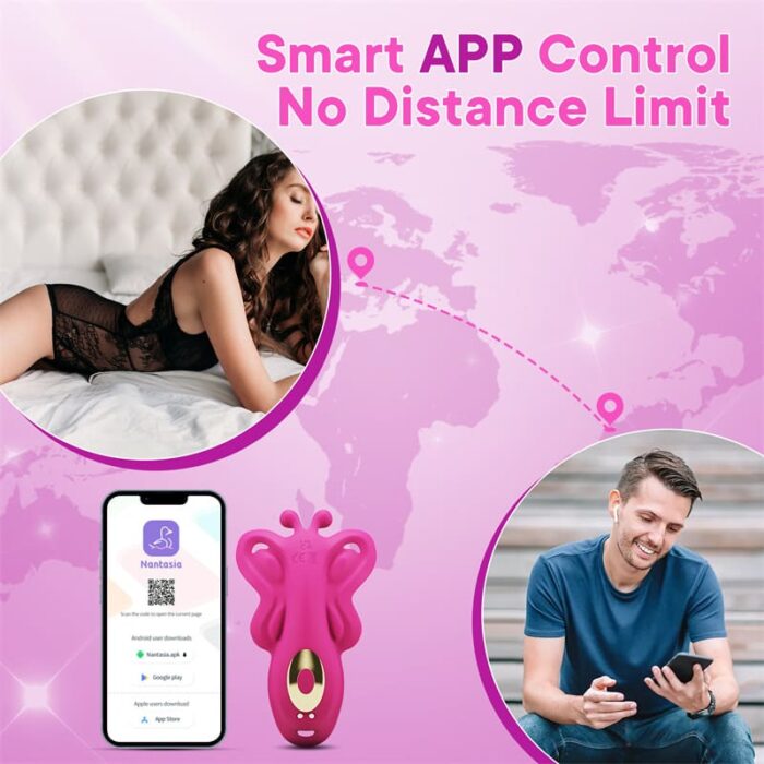 Butterfly Vibration für Frauen Klitoris Vulva Vibrator mit 9 Vibrationen mit APP Fernbedienung