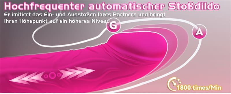 Dildo Vibrator Stoßfunktion 10 Vibrationen & 3 Stöße Sex Spielzeug für die Paare, 2 in 1 G Punkt Vibration für Frauen