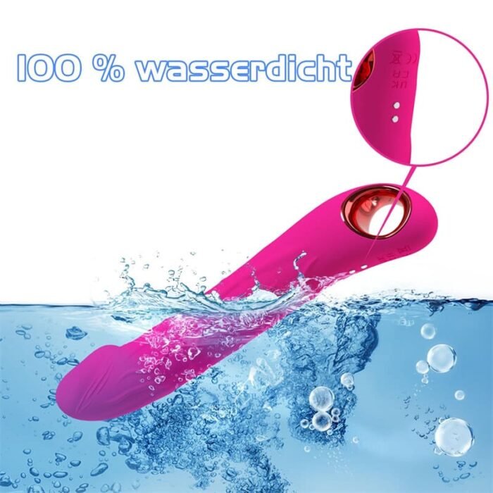 Dildo Vibrator Stoßfunktion 10 Vibrationen & 3 Stöße Sex Spielzeug für die Paare, 2 in 1 G Punkt Vibration für Frauen