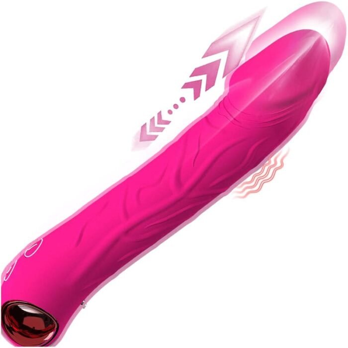 Dildo Vibrator Stoßfunktion 10 Vibrationen & 3 Stöße Sex Spielzeug für die Paare, 2 in 1 G Punkt Vibration für Frauen