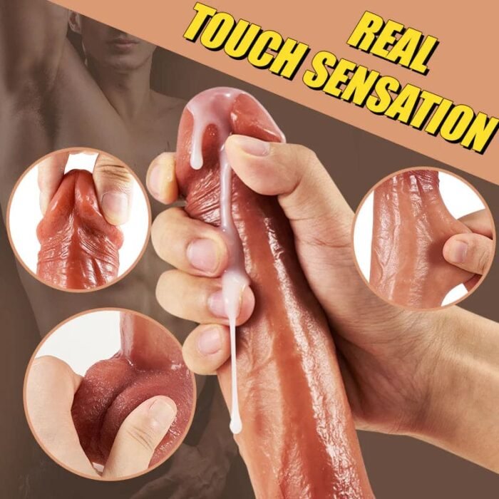Dildo Vibrator für die Frauen, 9 Teleskop & Vibrationen 42 ℃ beheizbarer 22cm XXL Dildo mit Fernbedienung