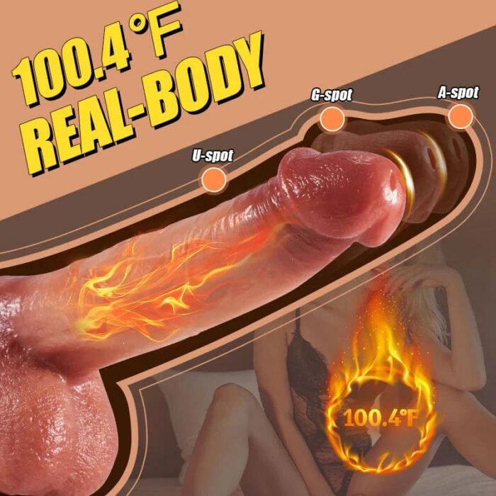 Dildo Vibrator für die Frauen, 9 Teleskop & Vibrationen 42 ℃ beheizbarer 22cm XXL Dildo mit Fernbedienung