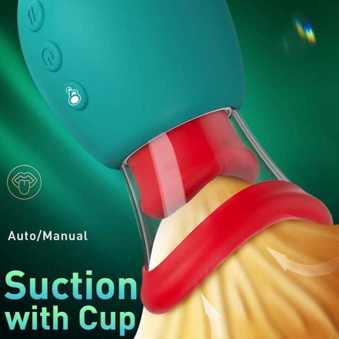 Lovesvibe 4-in-1 Rose Zungen Klitoris Sauger mit 10 Zungenlecken 10 Vibrationmodi Sex Spielzeug für die Frau