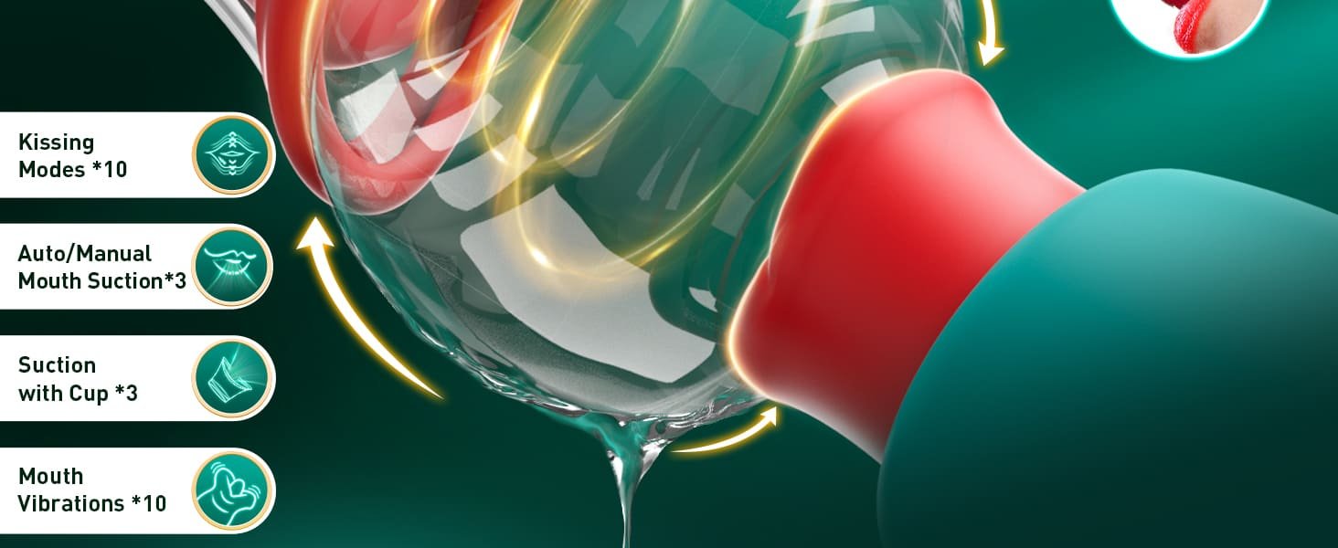Lovesvibe 4-in-1 Rose Zungen Klitoris Sauger mit 10 Zungenlecken 10 Vibrationmodi Sex Spielzeug für die Frau