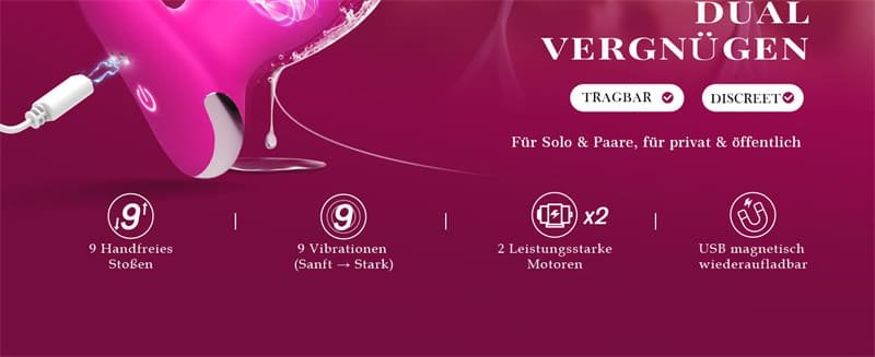 Lovesvibe G Punkt Vibration für Frauen mit 9 Vibrations & 9 Stoßenmodi Klitoris Stimulator mit APP