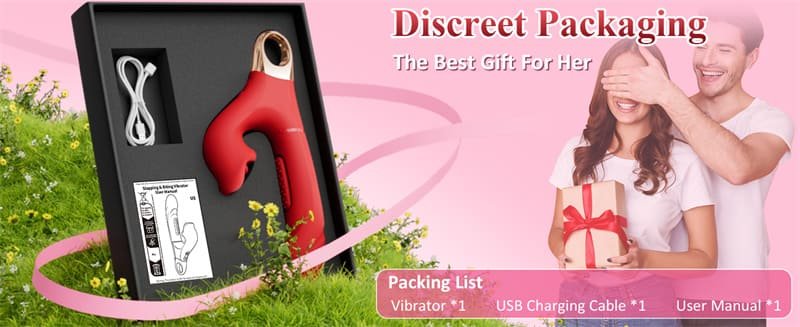 Lovesvibe G Punkt Vibrator Dildo Sexspielzeug mit 7 Schlag- und 5 Beiß-Vibrationsmodi 3-in-1 Rose Zungenvibrator